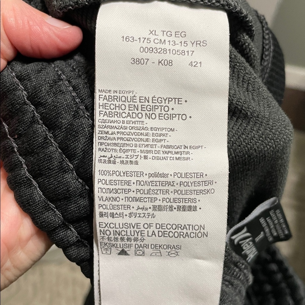 Hurley NWOT Kids Dark Gray Sweatpants with White Logo Size XL - Picture 9 of 9